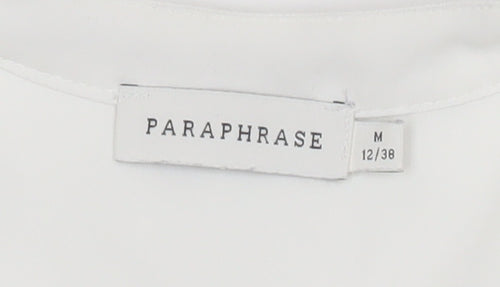 Paraphrase Women’s White Size 12 Blouse Short Sleeve Polyester