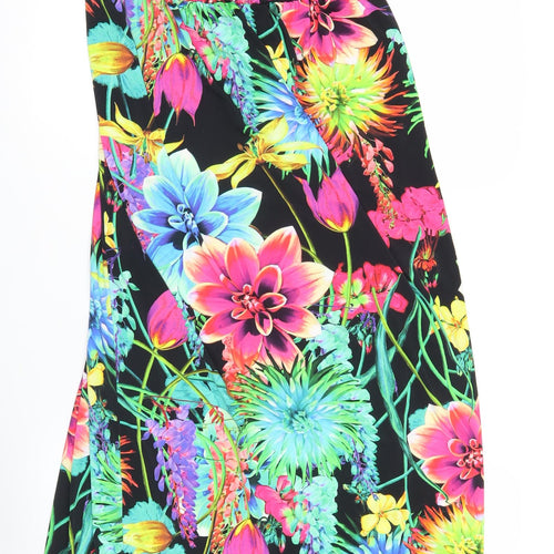 South Womens Multicoloured Floral Bodycon Dress Size 12 Strapless Party