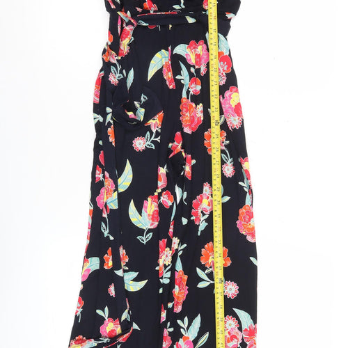 Marks and Spencer Per Una Women’s Size 8 Black Floral Sleeveless Jumpsuit