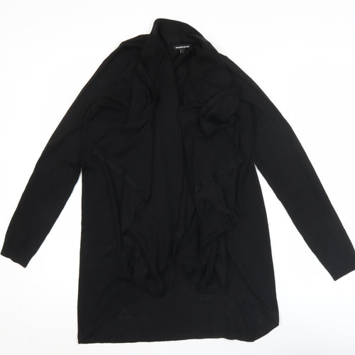 Warehouse Women’s Black Long Sleeve Open Front Cardigan Size S