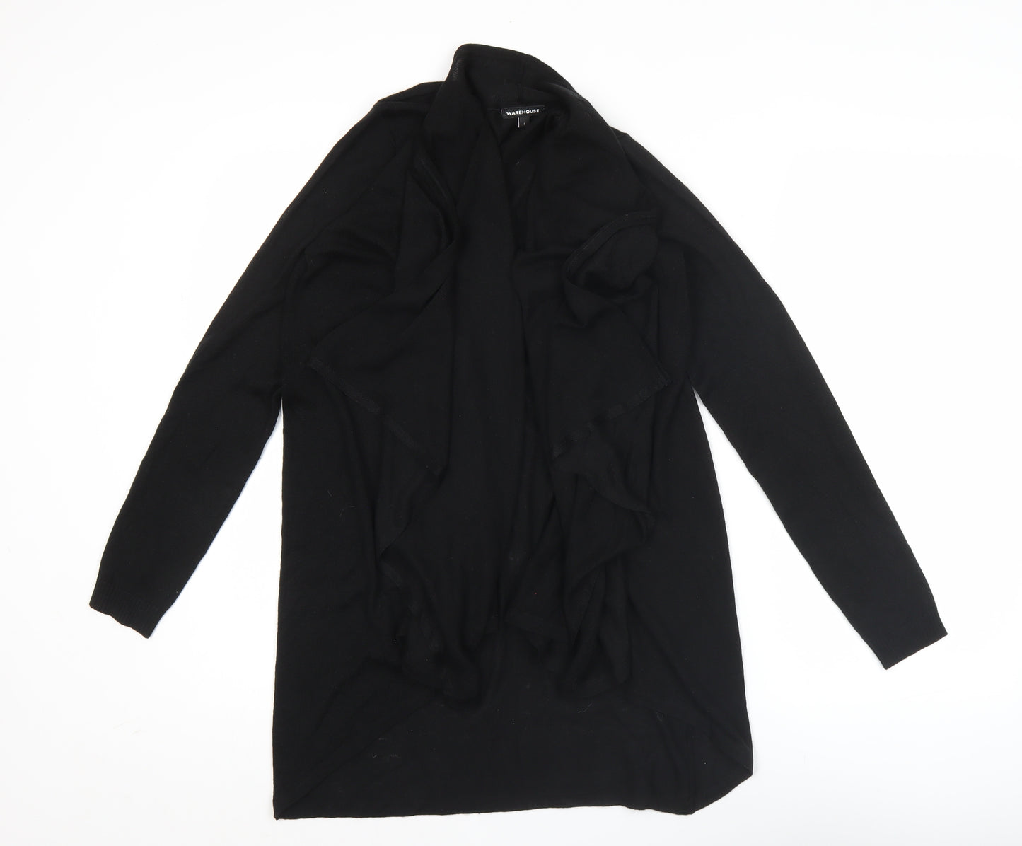 Warehouse Women’s Black Long Sleeve Open Front Cardigan Size S