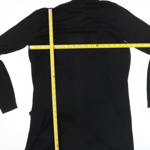Warehouse Women’s Black Long Sleeve Open Front Cardigan Size S