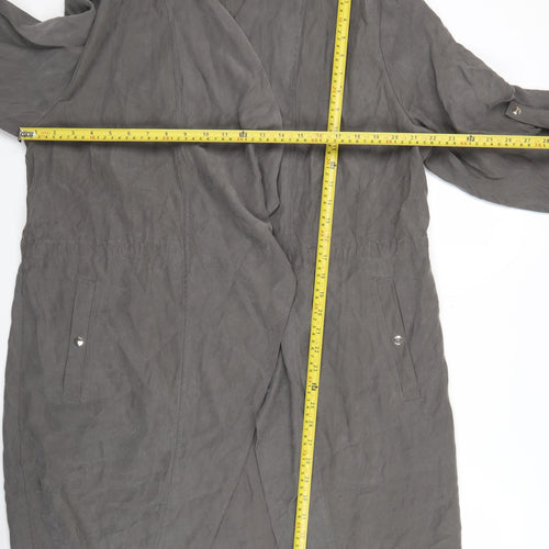 New Look Women’s Grey Long Coatigan Jacket UK 18 Lightweight Casual