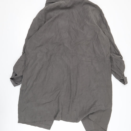 New Look Women’s Grey Long Coatigan Jacket UK 18 Lightweight Casual