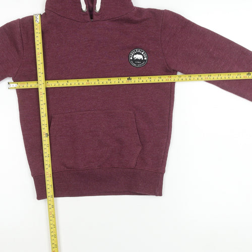 SoulCal & Co Girls Purple Pullover Hoodie 9-10 Years Cotton Blend Logo