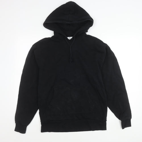 Collusion Men’s Black Pullover Hoodie Size S Cotton Long Sleeve