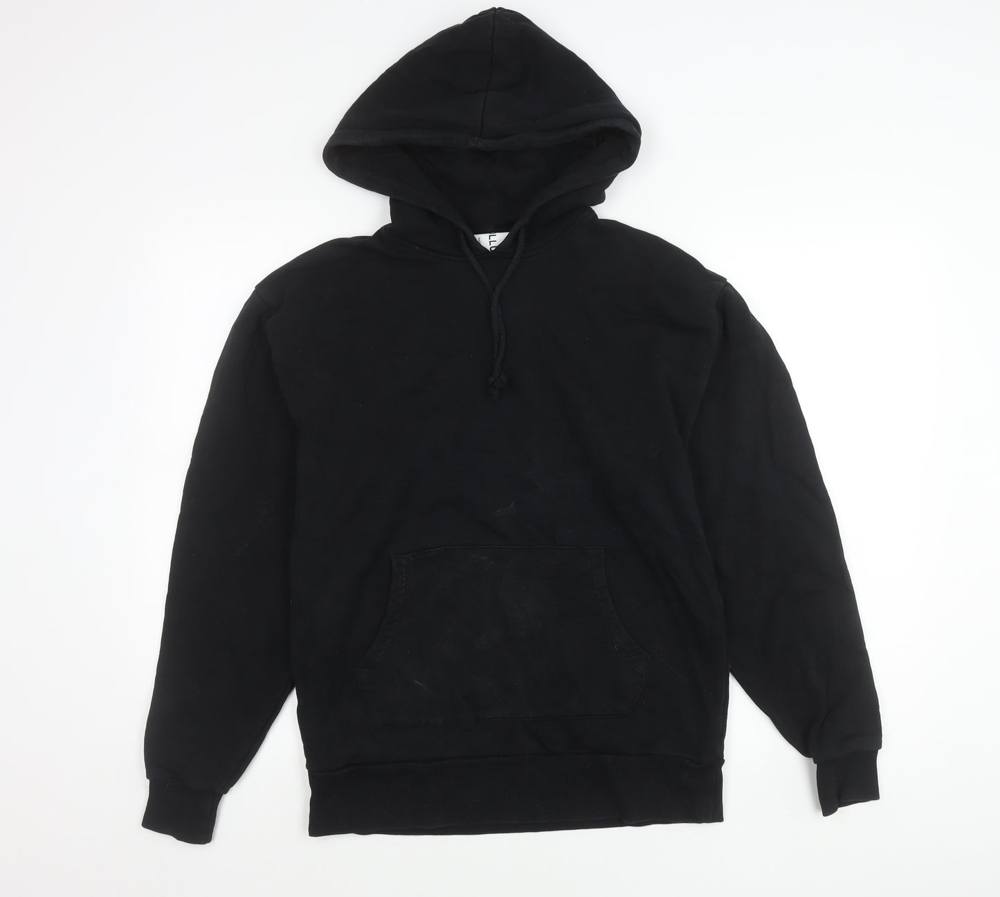 Collusion Men’s Black Pullover Hoodie Size S Cotton Long Sleeve