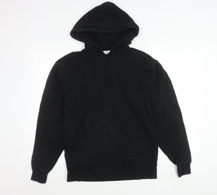 Collusion Men’s Black Pullover Hoodie Size S Cotton Long Sleeve