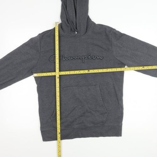 Champion Men’s Grey Pullover Hoodie Small Regular Fit Logo Sportswear
