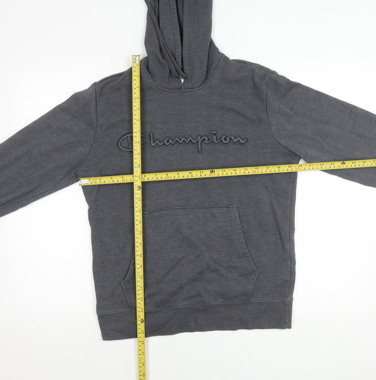 Champion Men’s Grey Pullover Hoodie Small Regular Fit Logo Sportswear