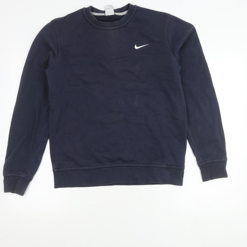 Nike Men's Blue M Pullover Crew Neck Sweatshirt Logo Sportswear