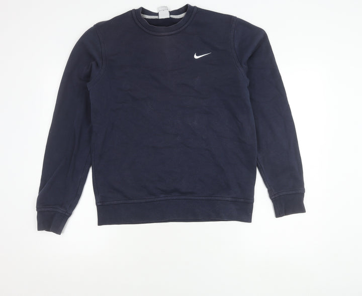 Nike Men's Blue M Pullover Crew Neck Sweatshirt Logo Sportswear