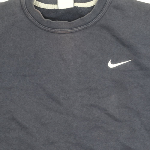 Nike Men's Blue M Pullover Crew Neck Sweatshirt Logo Sportswear