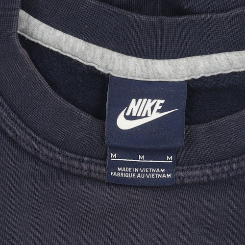 Nike Men's Blue M Pullover Crew Neck Sweatshirt Logo Sportswear