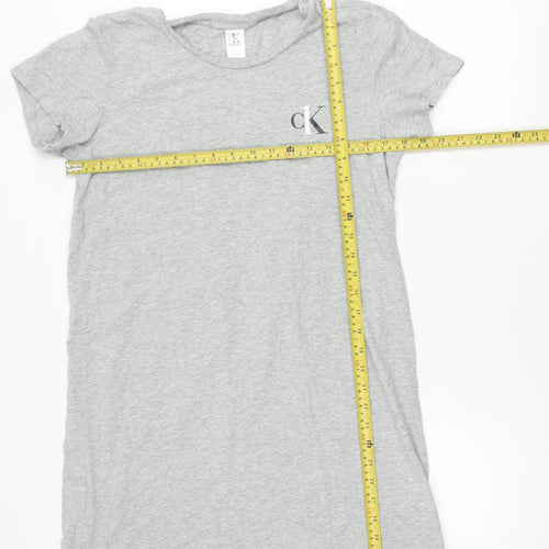 Calvin Klein Womens Grey Short Sleeve Crew Neck T-Shirt Size M