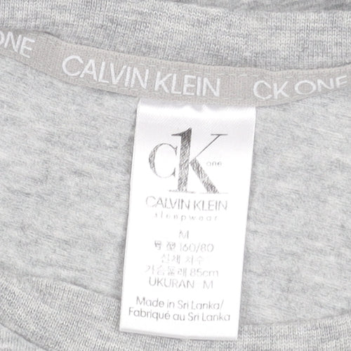 Calvin Klein Womens Grey Short Sleeve Crew Neck T-Shirt Size M