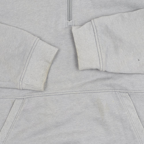Under Armour Mens Grey L Hoodie 1/2 Zip Logo Sportswear Fleece