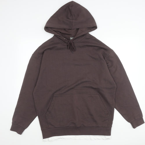 ASOS Mens Brown Pullover Hoodie Size S Regular Fit Long Sleeve