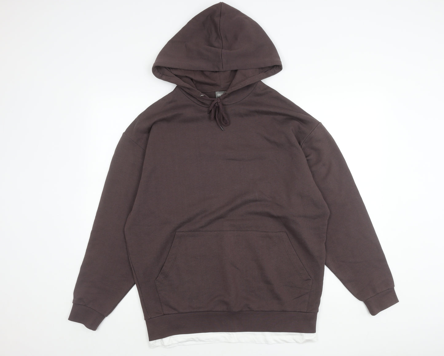 ASOS Mens Brown Pullover Hoodie Size S Regular Fit Long Sleeve
