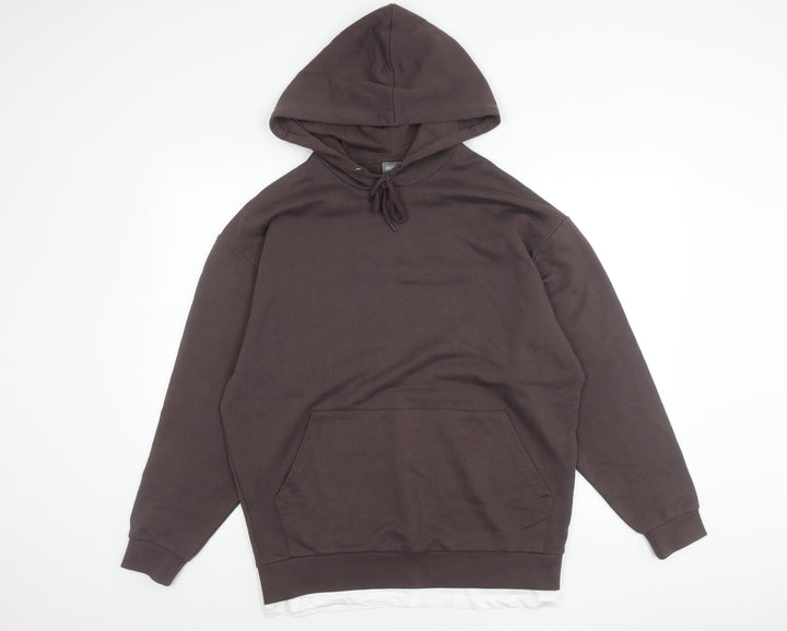 ASOS Mens Brown Pullover Hoodie Size S Regular Fit Long Sleeve