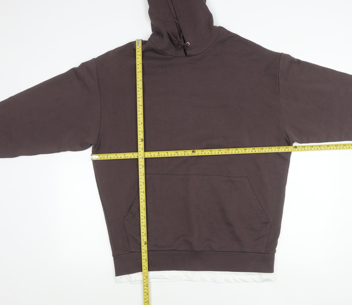 ASOS Mens Brown Pullover Hoodie Size S Regular Fit Long Sleeve