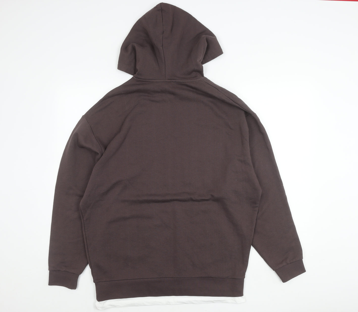 ASOS Mens Brown Pullover Hoodie Size S Regular Fit Long Sleeve