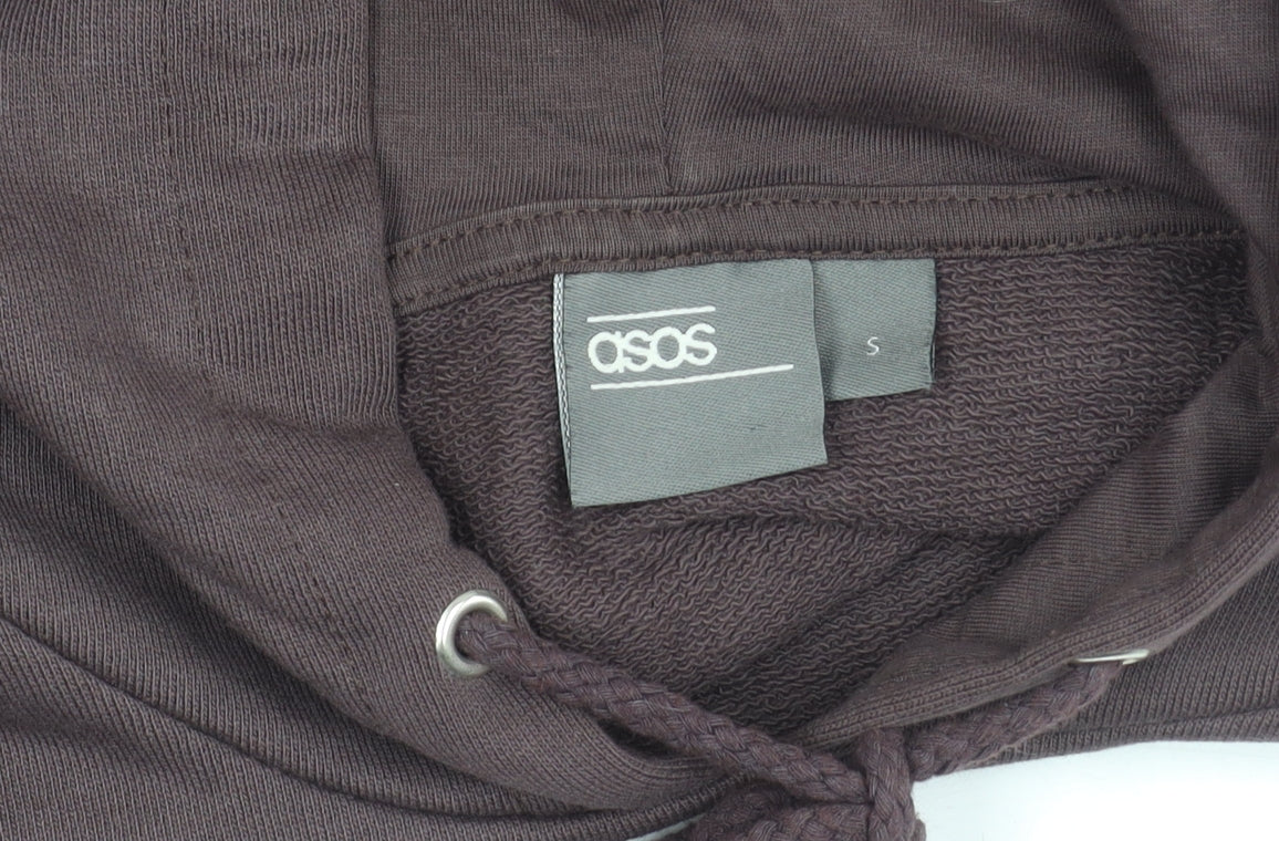 ASOS Mens Brown Pullover Hoodie Size S Regular Fit Long Sleeve