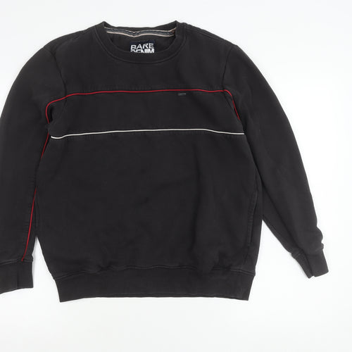 Bare Denim Men's Black L Sweatshirt Pullover Crew Neck Cotton