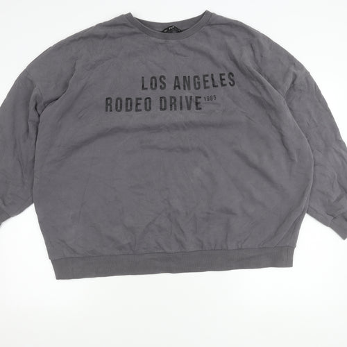 F&F Womens Grey XL Pullover Sweatshirt Los Angeles Graphic Print