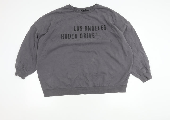 F&F Womens Grey XL Pullover Sweatshirt Los Angeles Graphic Print