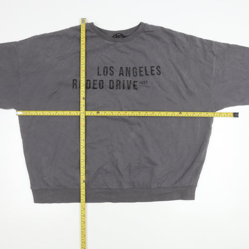 F&F Womens Grey XL Pullover Sweatshirt Los Angeles Graphic Print