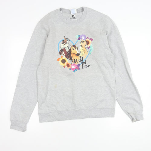 Port & Company DreamWorks Spirit Womens Grey Small Pullover Sweatshirt