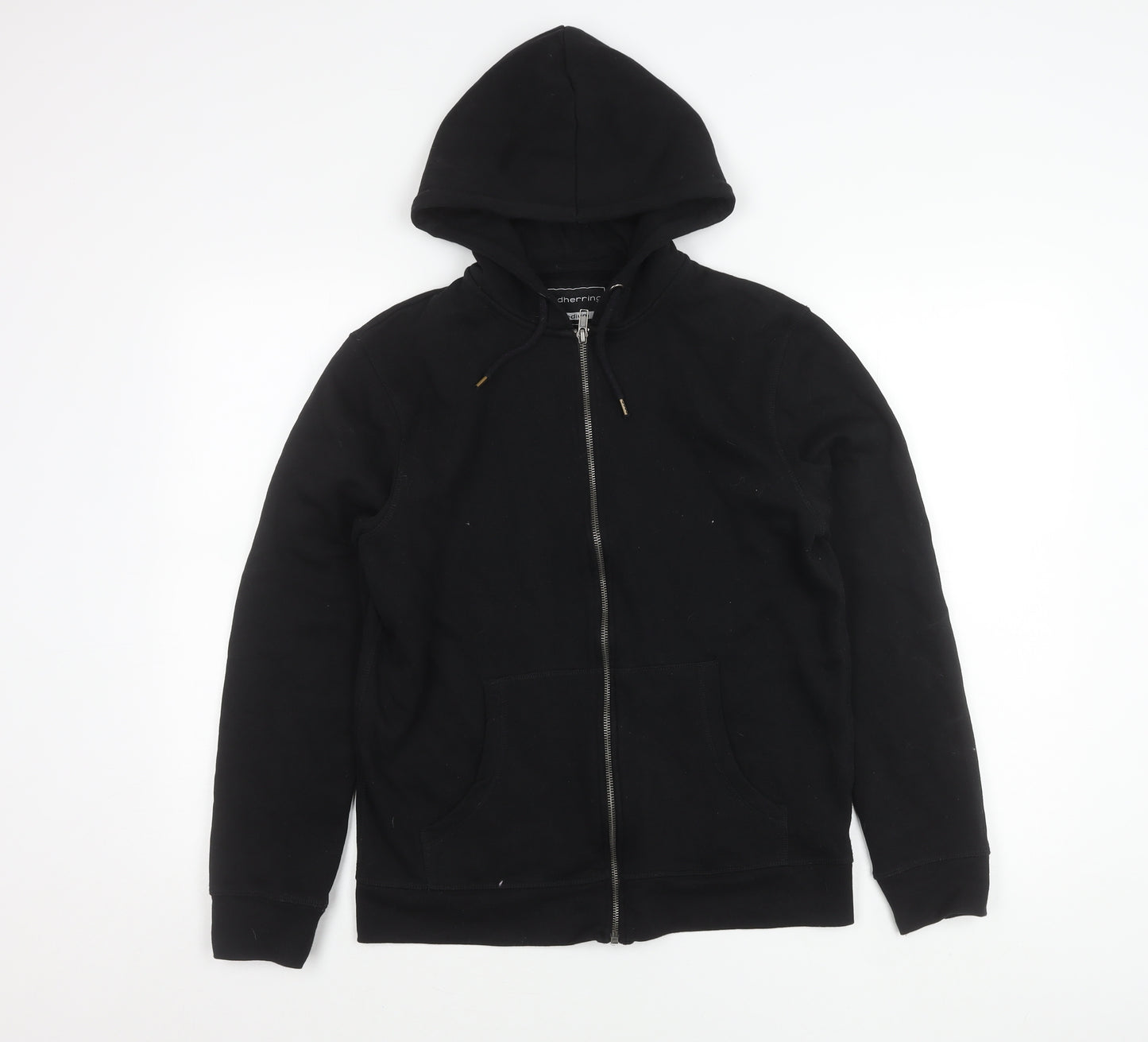 Red Herring Boys Black Medium Hooded Zip Jacket Cotton Blend