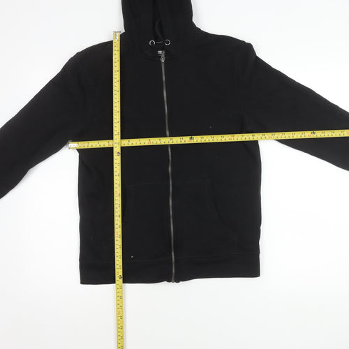 Red Herring Boys Black Medium Hooded Zip Jacket Cotton Blend