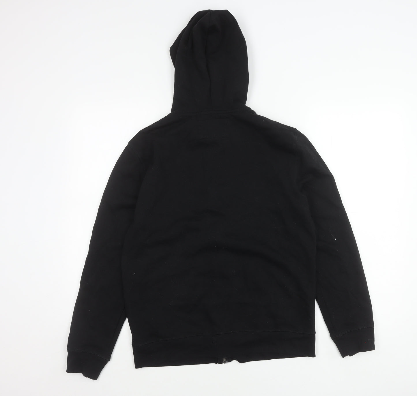 Red Herring Boys Black Medium Hooded Zip Jacket Cotton Blend