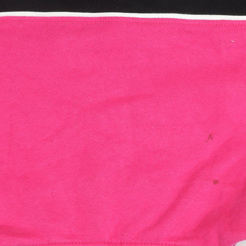 Sedra Girls Pink & Black Hooded Cotton Full Zip Jacket Size 12 Years