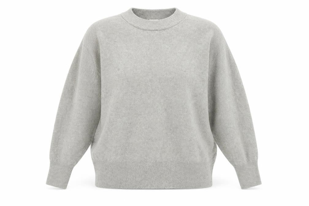 Front view of H&M Women’s Grey Mock Neck jumper, size M, Long Sleeve