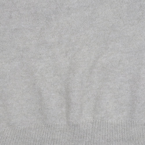 H&M Women’s Grey Mock Neck Pullover Jumper Size M Long Sleeve