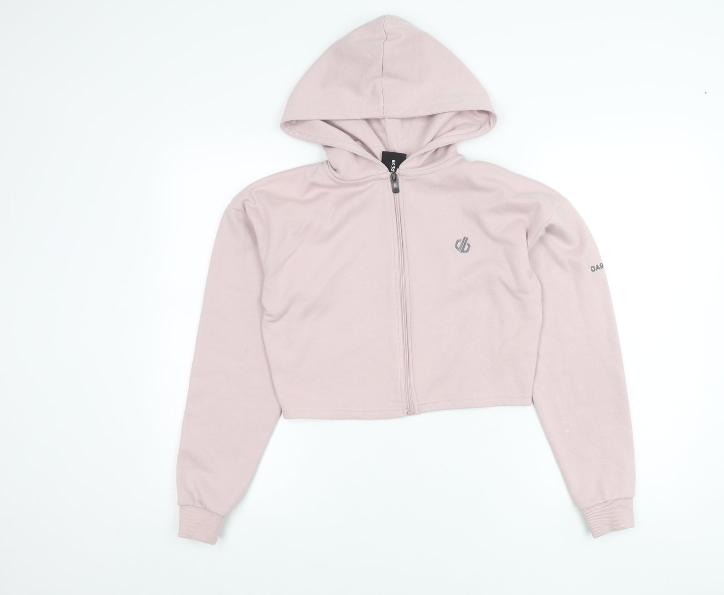 Dare 2B Womens Pink Full Zip Hoodie UK 6 Regular Fit Activewear