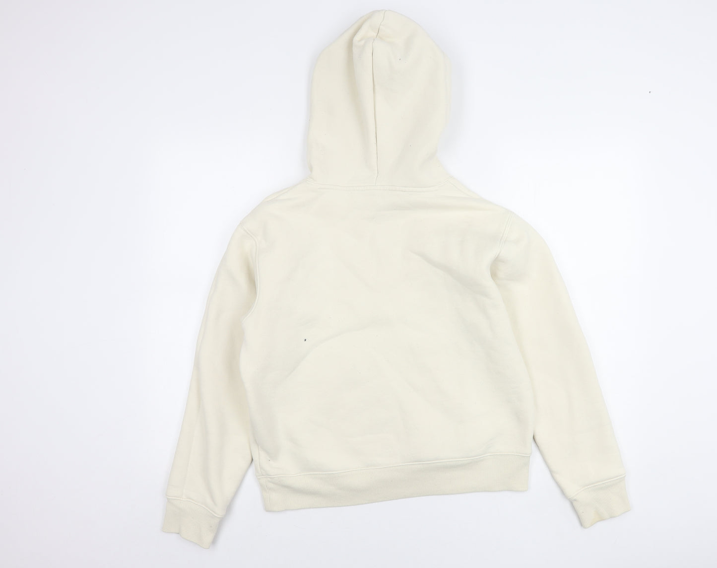 O.C.E Girls White Bear Embroidered Hoodie L Fleece Pullover Casual