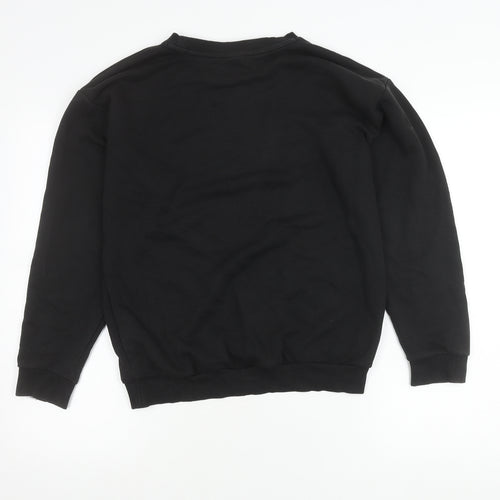 Puma Women’s Black Size 8 Pullover Sweatshirt Crew Neck Logo Jumper