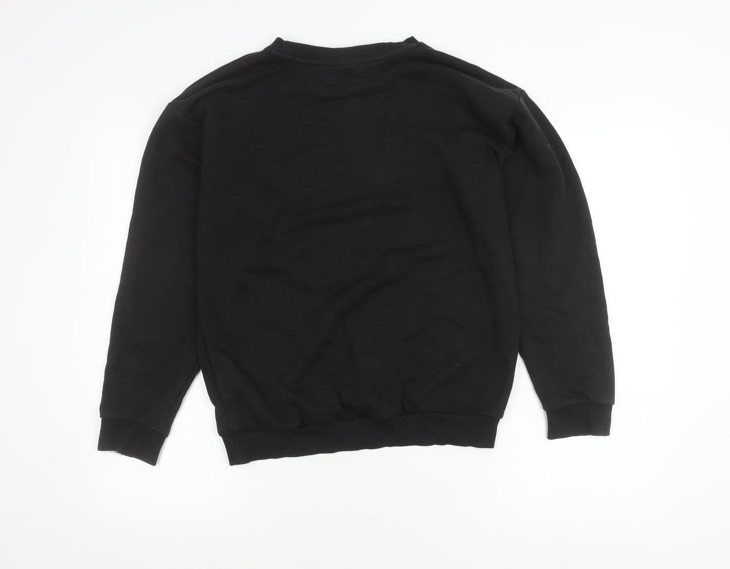 Puma Women’s Black Size 8 Pullover Sweatshirt Crew Neck Logo Jumper