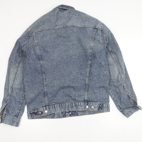 H&M Women’s Blue Denim Basic Jacket L Long Sleeve Casual