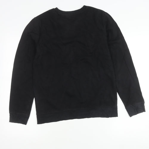 George Boys Black Graphic Pullover Sweatshirt 13-14 Years Crew Neck