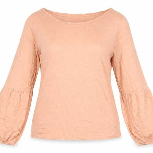 L.O.V. Womens Pink Blouse Size L Long Sleeve Balloon Tunic