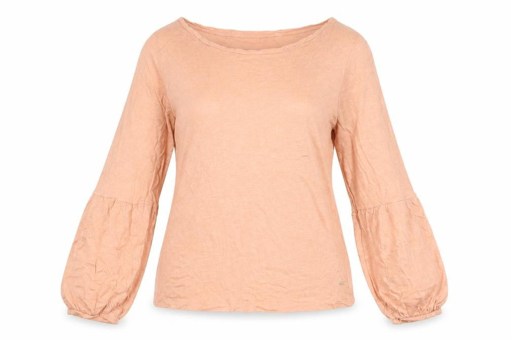 L.O.V. Womens Pink Blouse Size L Long Sleeve Balloon Tunic