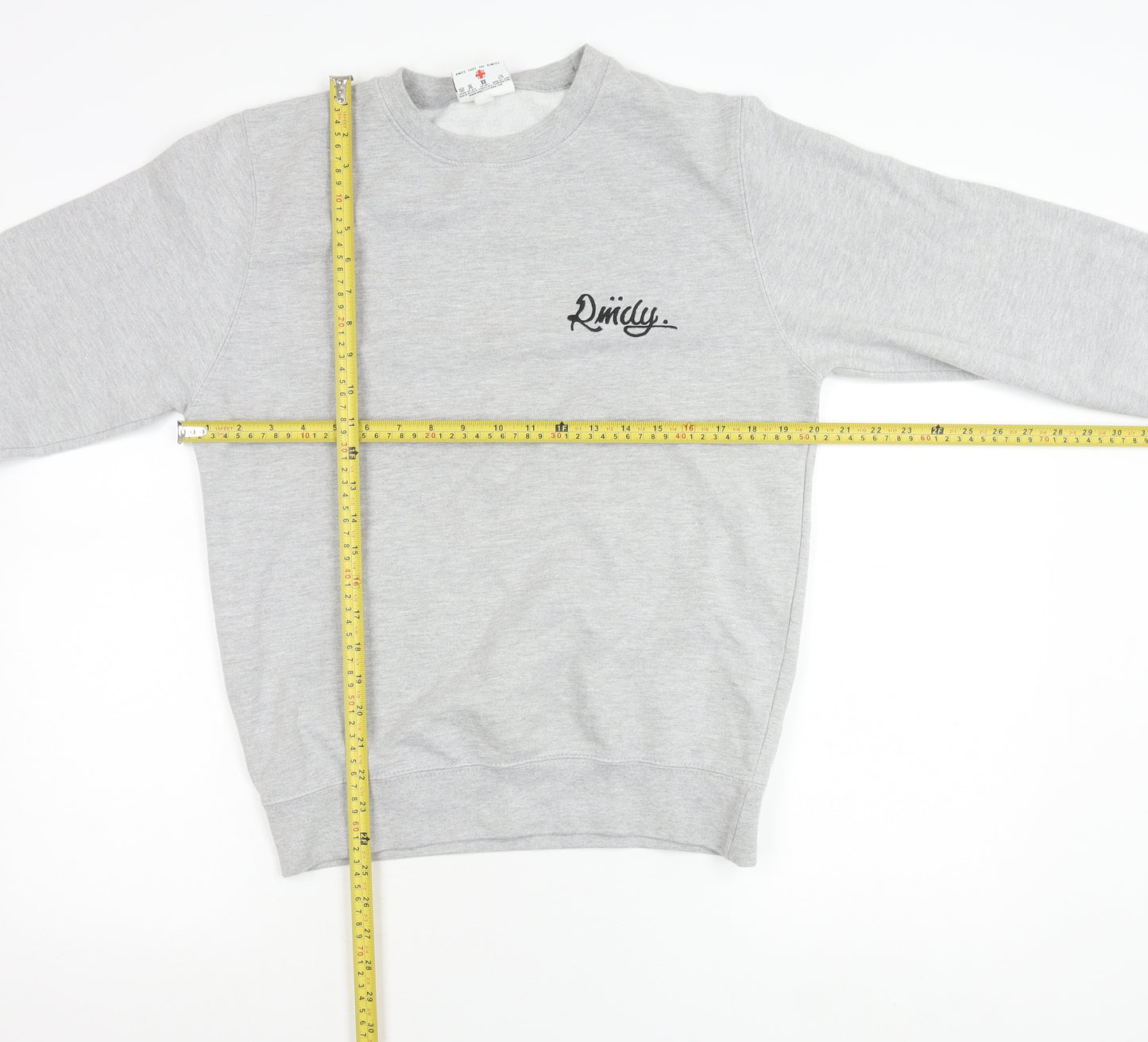 RMDY Men’s Grey Small Crew Neck Logo Sweatshirt Pullover