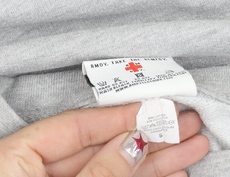 RMDY Men’s Grey Small Crew Neck Logo Sweatshirt Pullover