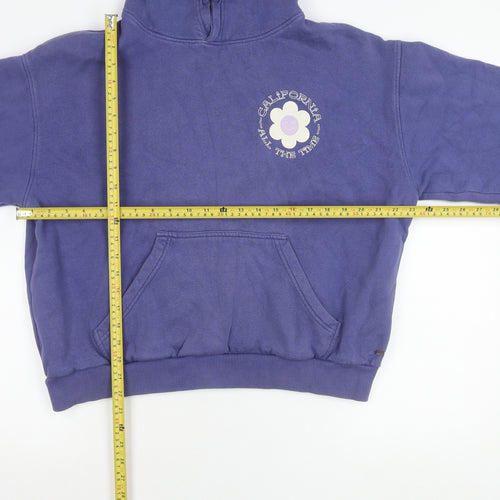 Pull&Bear Teens Blue Pullover Hoodie Size 12 Graphic Print