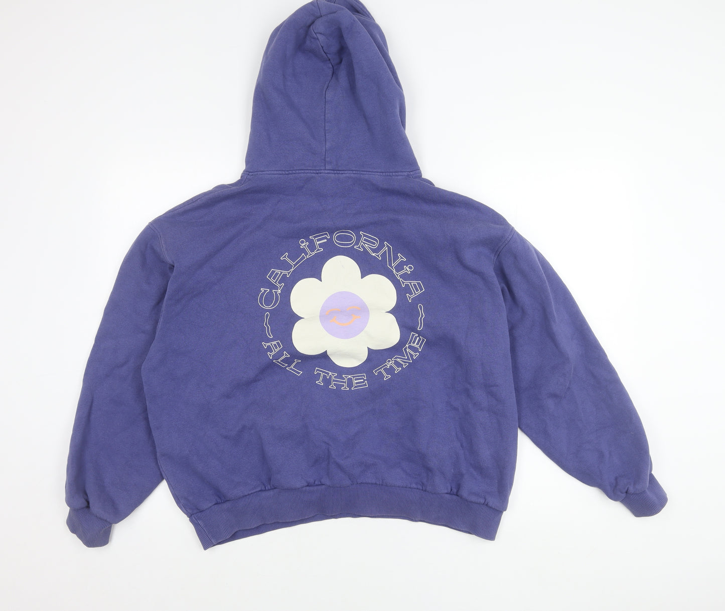 Pull&Bear Teens Blue Pullover Hoodie Size 12 Graphic Print